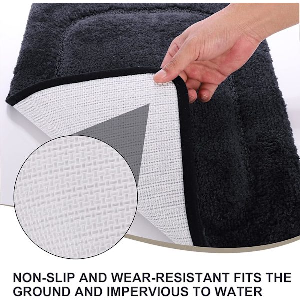 Badrumsmatta halkfri duschmatta absorberande badrumsmatta mjuk mikrofiber