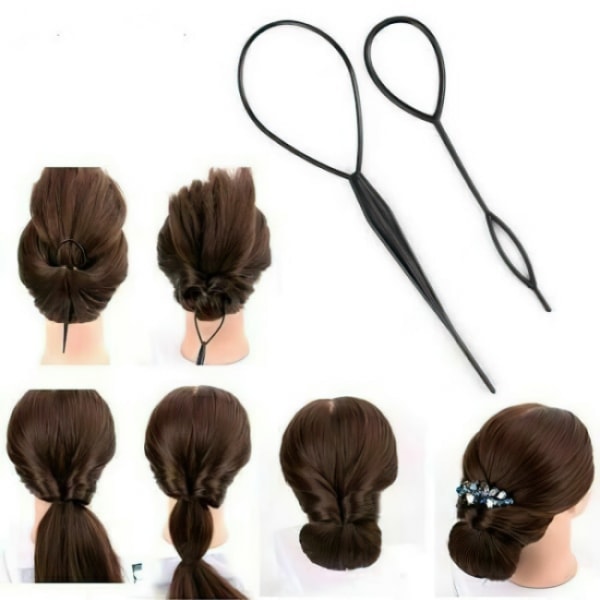 4set 8pcs Hårstyling Clip Ponytail Maker Styling