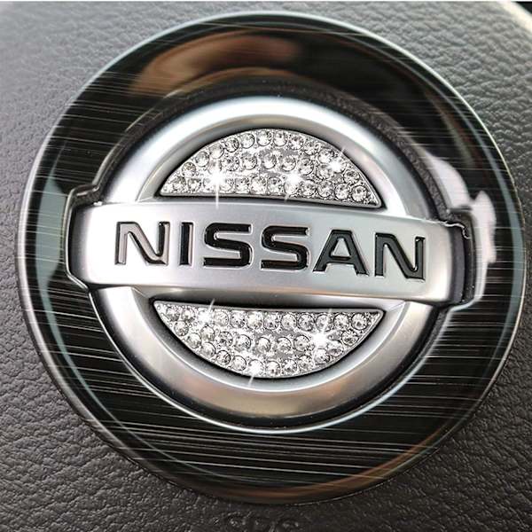 Ohjauspyörän Bling Crystal Emblem Nissanille Kiiltävät Lisävarusteet