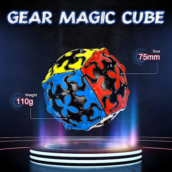 QY Toys 3x3 Ball Gear Cube 3x3x3 Speed ​​Magic 3D Gear Puzzle Mag