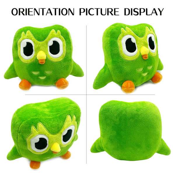 30cm Duolingo Plushie Duo 10-års jubilæum Grøn Ugle Gave til Børn