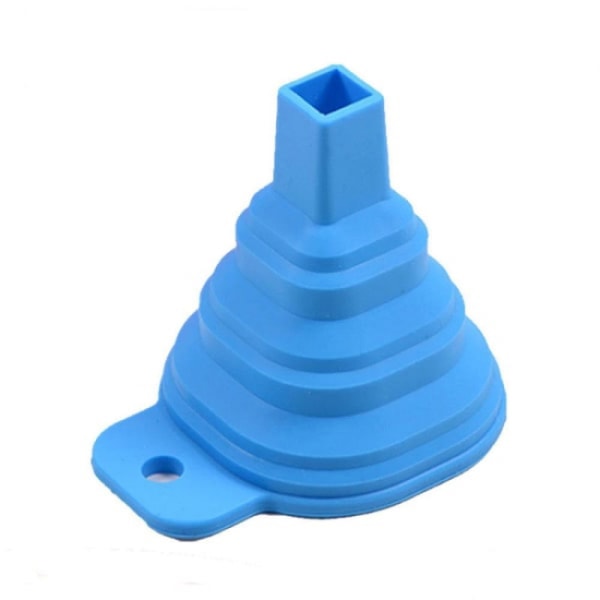 1pc Collapsible funnel in silicone - Blue Blue