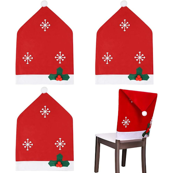 4 stycken julstolsöverdrag, julöverdragsdekoration gi