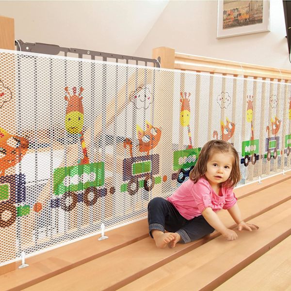 (300 L x 79H CM) Lapsen turvaverkko, 3 metriä vauvan portaiden kaide Sa