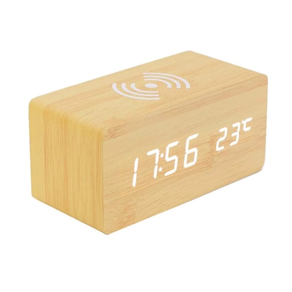 Digital termometer väckarklocka digital trä väckarklocka digital