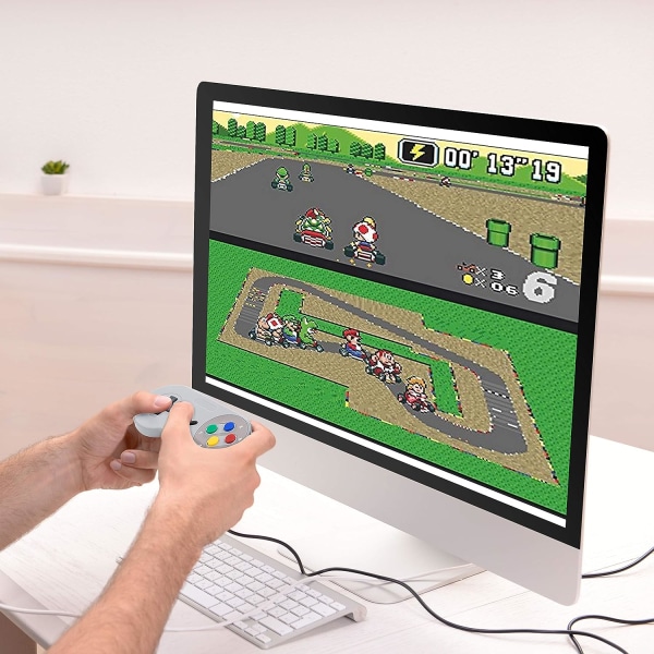 2 kappaletta Snes/NES-jäljitelmä USB-ohjainta - Klassinen retro-peliohjain
