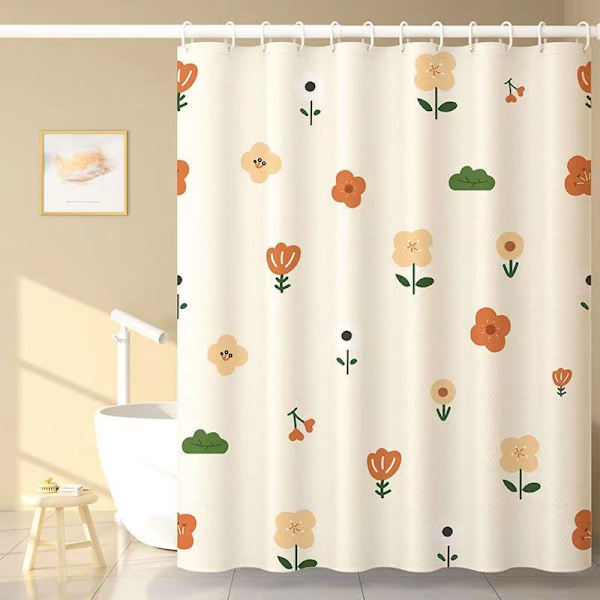 Badrum dusch polyester vattentät duschdraperi anti - mögel