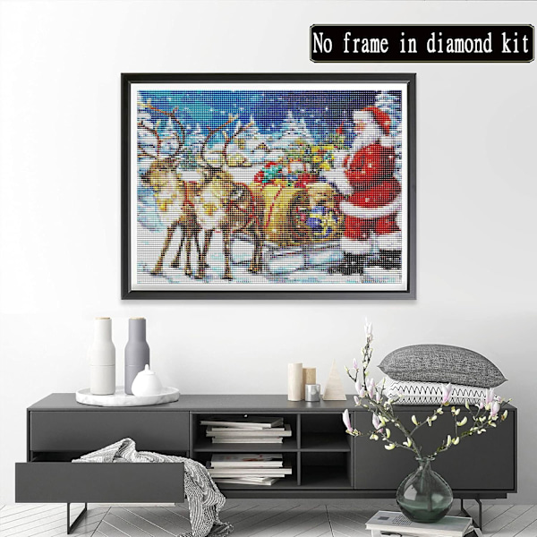 （13）3 stk DIY Diamantmaleri Julekit, 5D Jule Emb