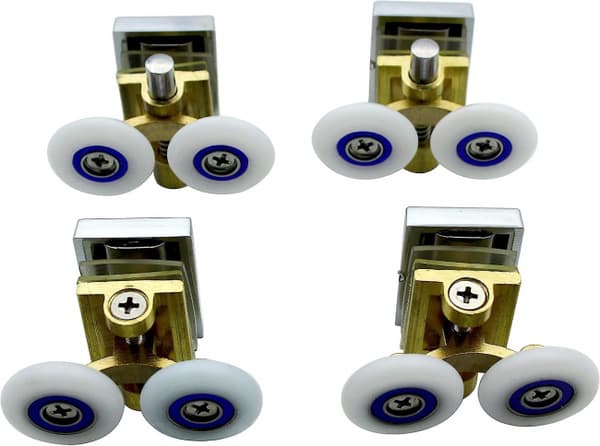 4-pack duschdörrrullar - skenor - mässingsarmar