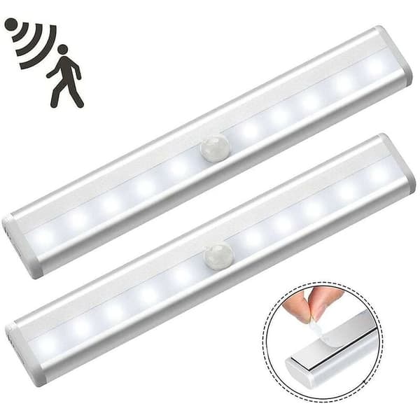 Paket LED-lampor, rörelsesensor inomhus skåpbelysning, trådlös Spo