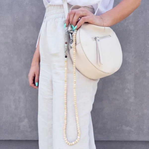 1:a Mobil snöre String Beads - Beige
