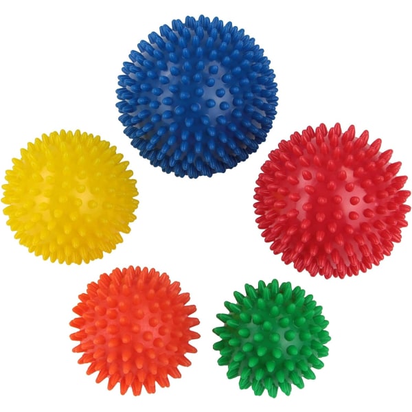 Massagebollar med olika storlekar Set med 5 spetsiga massagebollar