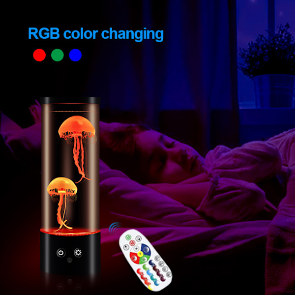 Lava Aquarium Jellyfish Lampe - LED Jellyfish Natlampe med 16