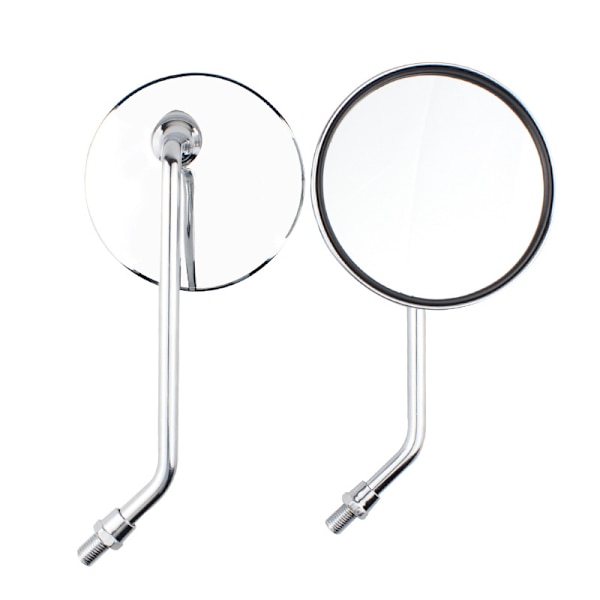 Backspegel - 1 par 10mm runda krom silver motorcykel R