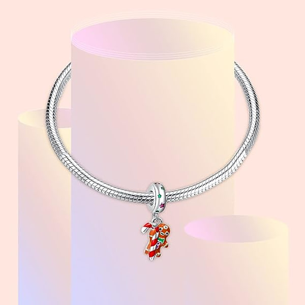 Snögubbe och julhatt Sterling Silver Charm Julgran Pe