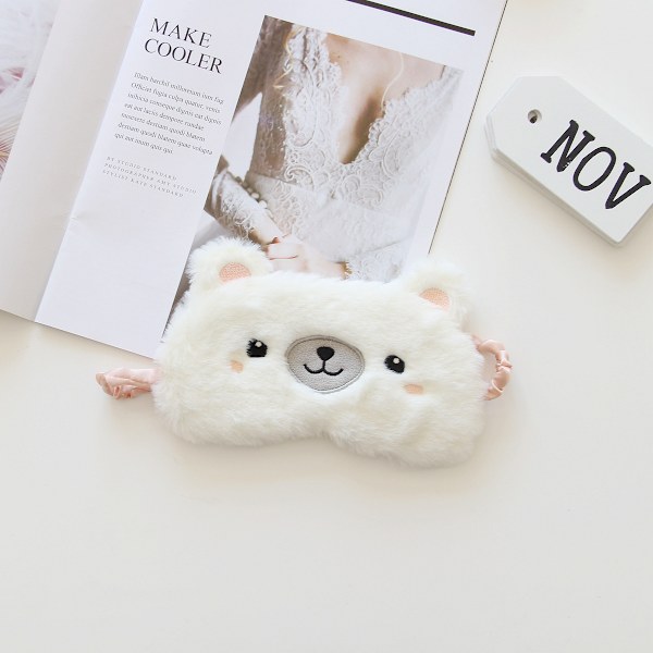 Sovende maske. Super blød plys komfortabel justerbar sovemaske