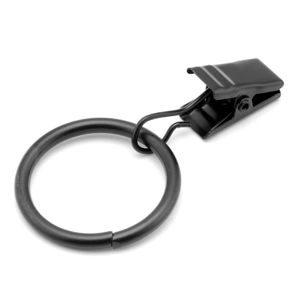 5 Gardinringe med Klips ø 35mm Farve - jernholdig
