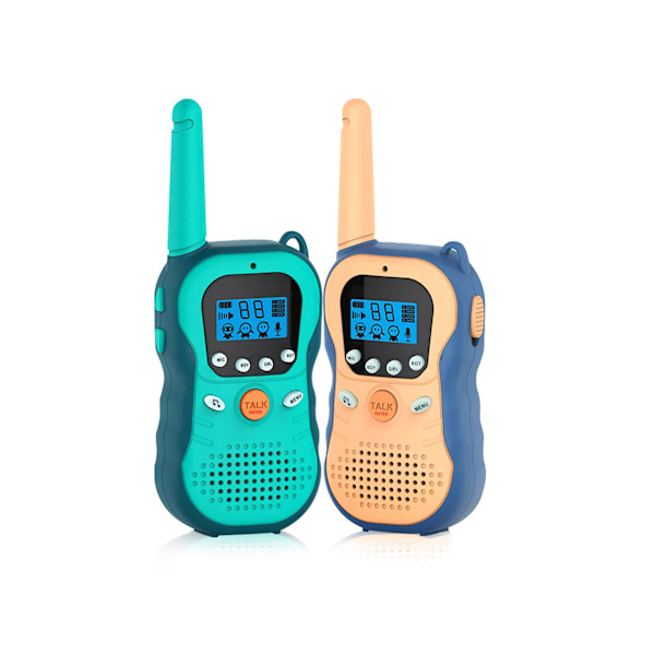 2 set med 3 kilometer intelligenta barnwalkie-talkies, med