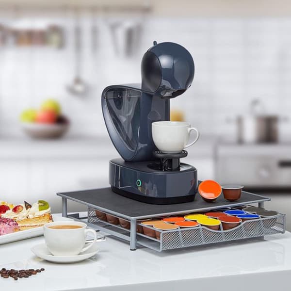 Kapselkaffe opbevaringsboks skuffe model kaffemaskine base coffe