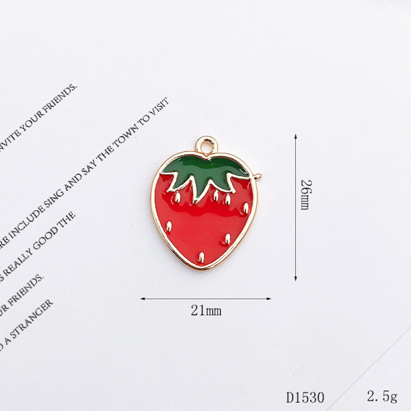 Accessoarer Guldtonad emalj tropisk frukt Multi örhänge set (5p