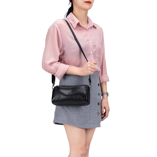 Dam Läder Crossbody Väska Handväska