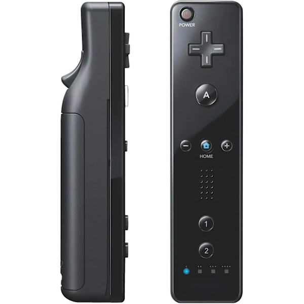 Sæt med 2 sorte controllere til Wii, bevægelsescontroller, fjernbetjening, Remo