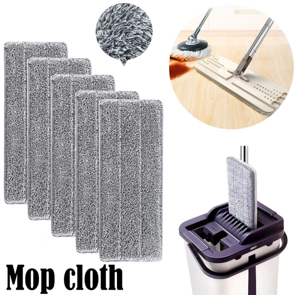 5pcs Microfiber Mops for Floor Mop Replacement Cleaning Cover Mop