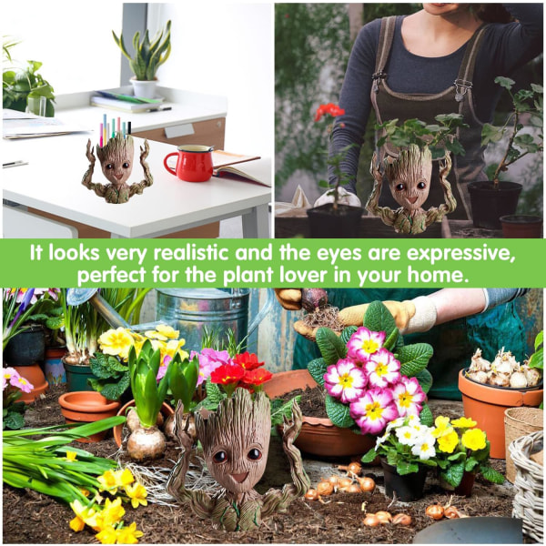 Baby Groot -kukka-amppeli - Klassinen elokuvien kasvit ja kynät toimintaluku