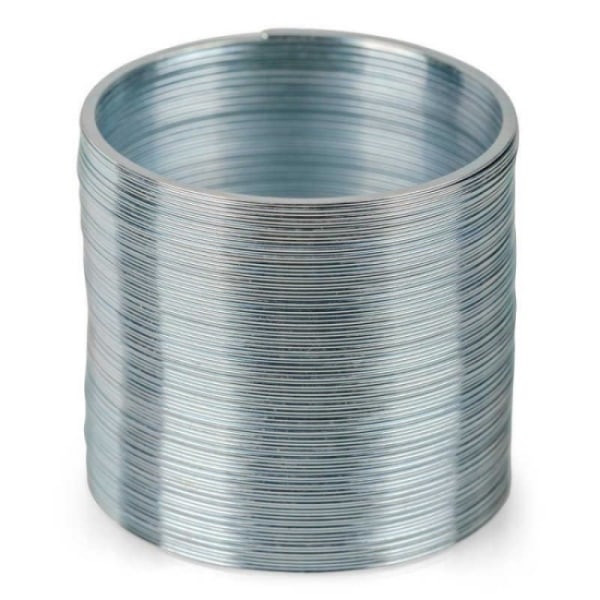 1 stk sølvfarvet Mini Slinky i Metal