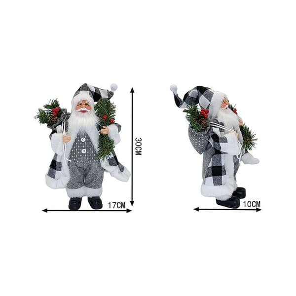 Svart + Vit - Sittande tomtefiguriner Stående tomtefigur