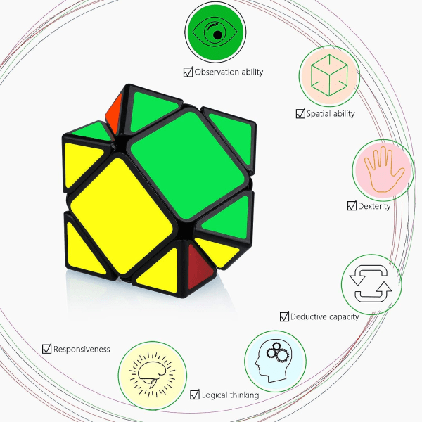 Nopeus Skewb Smooth Speed ​​Cube Magic Puzzle Twist Magic Cube K