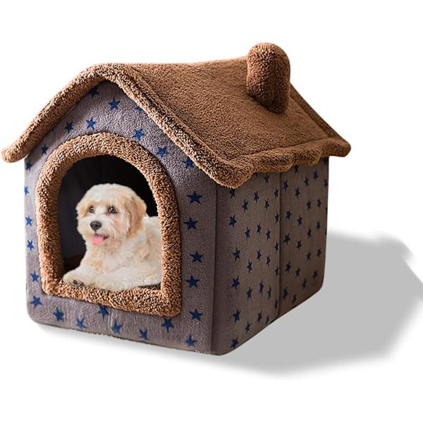 Kattehule seng, vaskbar hund seng, varm og koselig plysj katte iglo, Fo