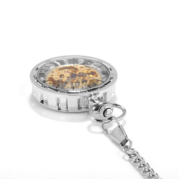(Silver) Herrfickans fickur Specialförstoringsglas Mekanisk handlindning