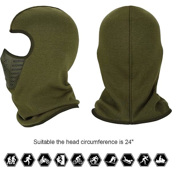 Multifunksjonell ansiktsmaske med fleece nakkepanel