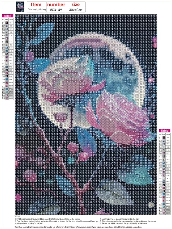 （49）3 kappaletta DIY-timanttimaalausjoukko jouluun, 5D joulukoriste