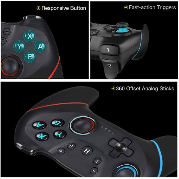 Switch-ohjain, Pro-ohjain, etäpeliohjain, tukee gyroa,