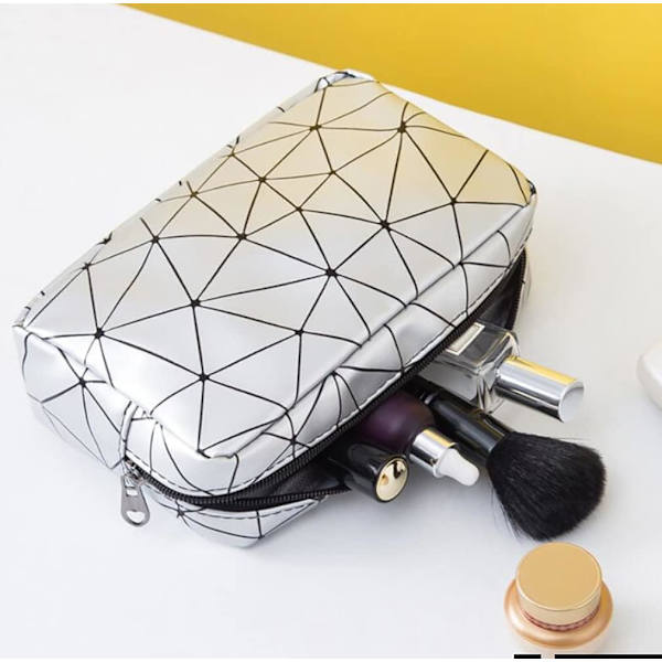 Toilettepose, Dobbeltlags Kosmetikpose Lamineret Solid Holdbar