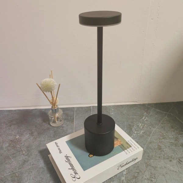 Svart sand, trådlös LED-bordslampa, USB laddningsbar bordslampa,