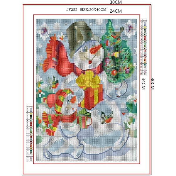 （4）2 st DIY Diamantmålning Julset, 5D Jul Embr