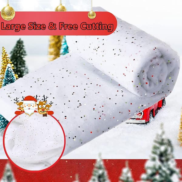 Kunstig snø til jul, rull med kunstig snøteppe til jul