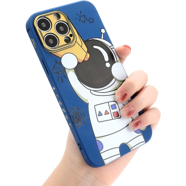 Cute iPhone 14 Case, Cool Cartoon Astronaut Space Stylish Design