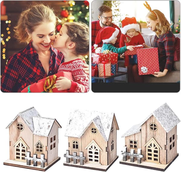Juledekorasjon Mini Trehus Lyslandsby Jul Tr