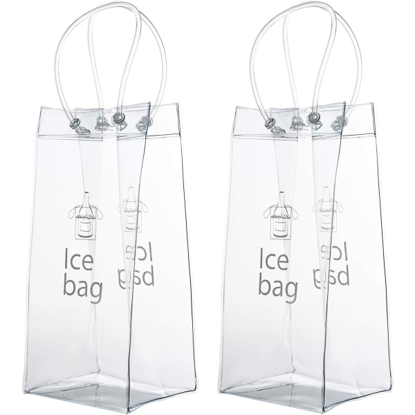 2 stykker ispose vinkøler køler med håndtag til pubber og hvile