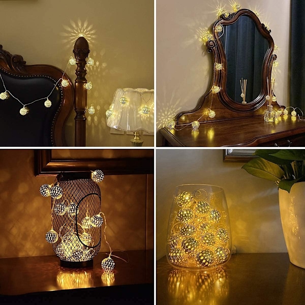 40 LED gardinlys, julegardinlys, julelyskæde L