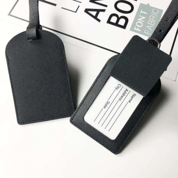 1 stk bagasjelapp / adresselapp / bagasjelapp - Merking av bag svart