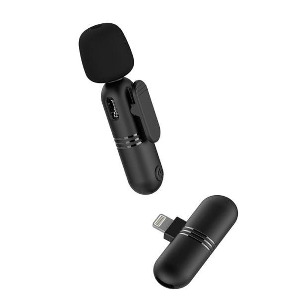 Trådløs lavaliermikrofon, 2,4 GHz mini-mikrofon trådløs lavalier a