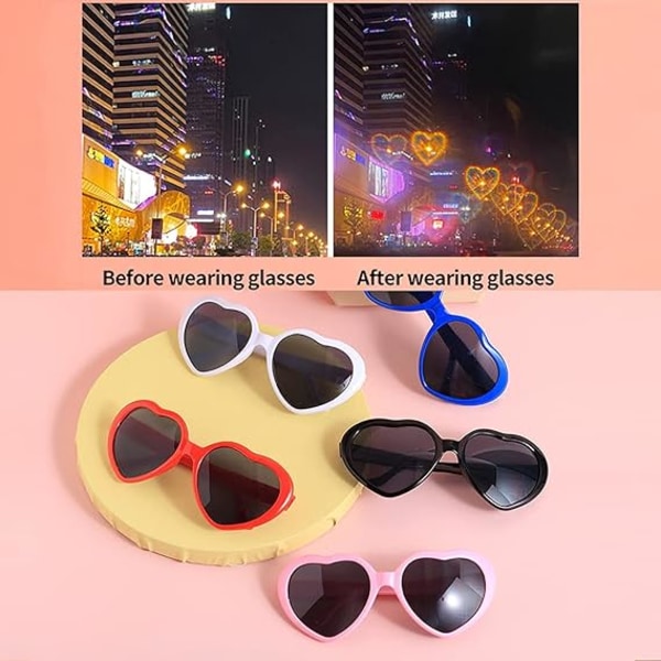 Deep Green Heart Solglasögon Heart Effect Diffraction Glasses Fest