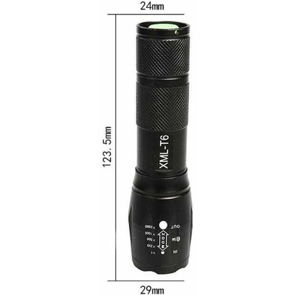 1PC Ultra tehokas LED-taskulamppu XML-T6 Sotilastaskulamppu usab