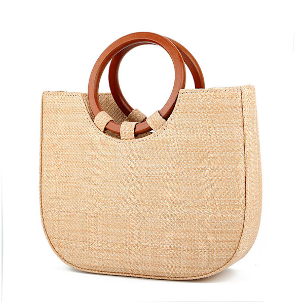 Beige shopperit, naisten pulloteline, hopeinen kierretty runko
