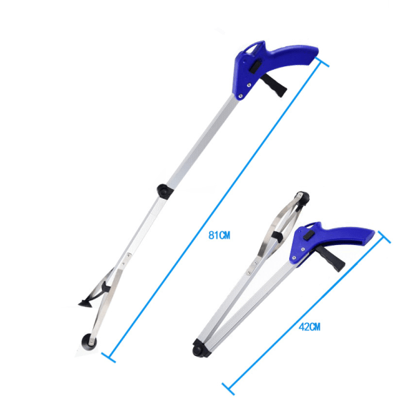 Fällbar gripare, griptång 83 cm, skräpplockare, tång i aluminium